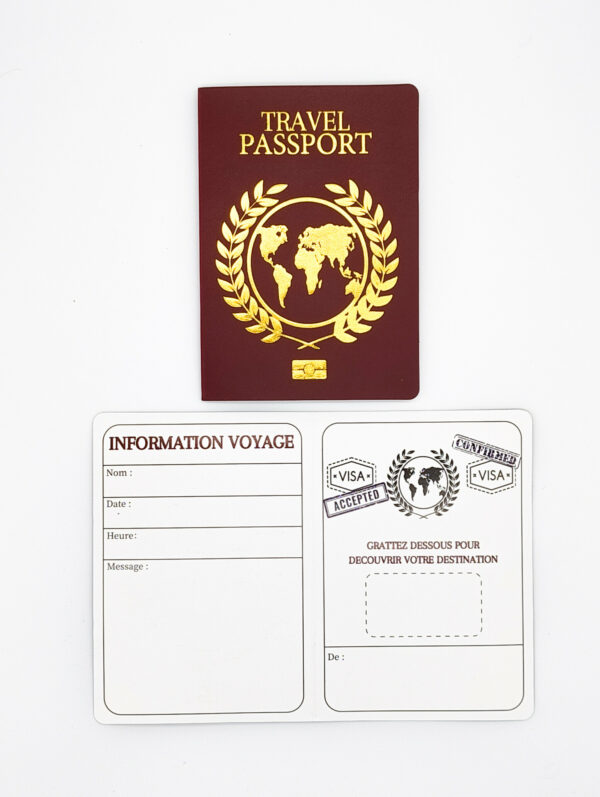 carte à gratter intérieur : faux passeport