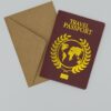 Carte à gratter pour offrir Passeport & enveloppe