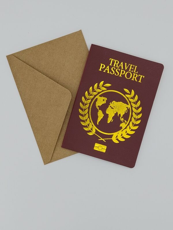 Carte à gratter pour offrir Passeport & enveloppe