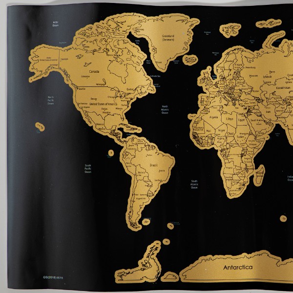 carte du monde à gratter élégante