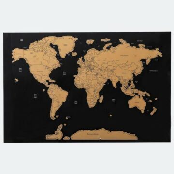 Carte du monde à gratter élégante et durable