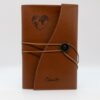 Carnet de Voyage Personnalisé couleur marron, disponible en plusieurs couleurs en cuir végan, fabriqué en France - TREIZKOT