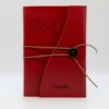 Carnet de Voyage Personnalisé couleur rouge en cuir végan, fabriqué en France - TREIZKOT