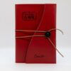 Carnet de Voyage Personnalisé couleur rouge en cuir végan, fabriqué en France - TREIZKOT