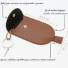 Porte-clés étui Personnalisé en cuir végan, fabriquée en France, couleurs et atouts- TREIZKOT
