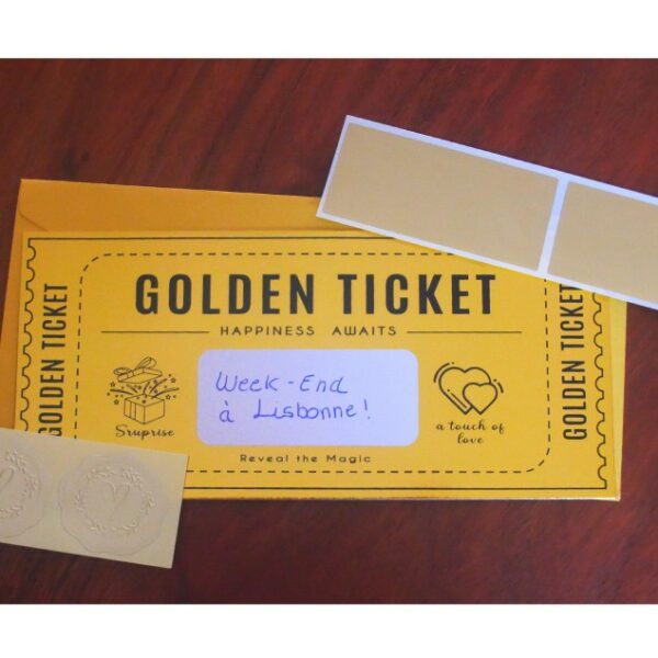 Carte personnalisée à offrir : GOLDEN TICKET – Image 4