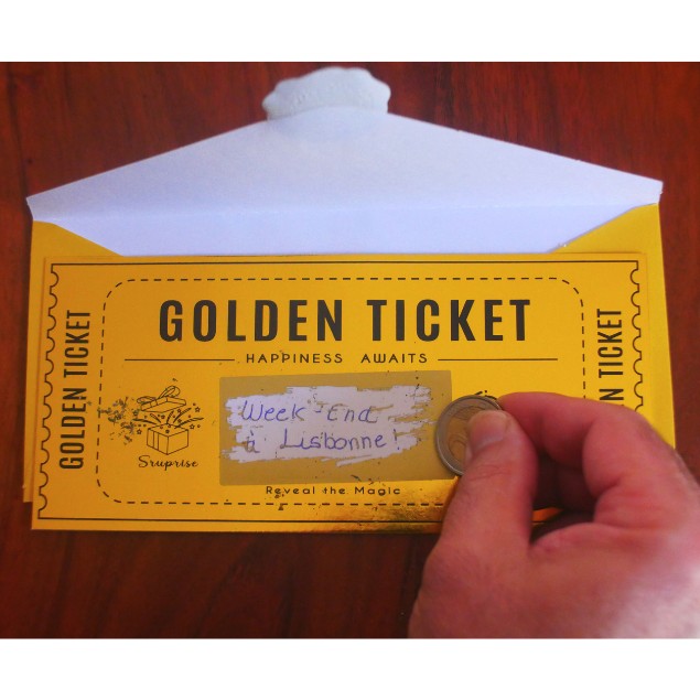 Carte personnalisée à offrir : GOLDEN TICKET – Image 5