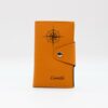 Porte Cartes Personnalisé en cuir végan, fabriquée en France, couleur orange - TREIZKOT