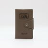 Porte Cartes Personnalisé en cuir végan, fabriquée en France, couleur marron taupe, disponible en plusieurs couleurs - TREIZKOT