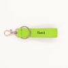 Porte Clés Anneau & Mousqueton Personnalisé en cuir végan, fabriquée en France, couleur vert - TREIZKOT