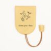 Porte-clés étui Personnalisé en cuir végan, fabriquée en France, couleur or doré- TREIZKOT