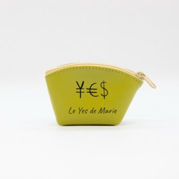 Porte Monnaie Personnalisé en cuir végan, fabriquée en France, couleur vert, disponible en plusieurs couleurs - TREIZKOT