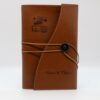 Carnet de Voyage Personnalisé couleur marron, disponible en plusieurs couleurs en cuir végan, fabriqué en France - TREIZKOT