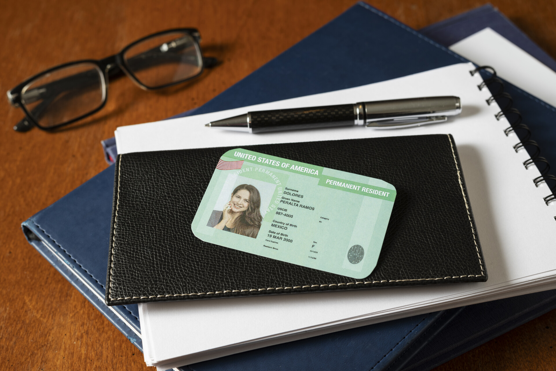 porte carte grise personnalisé avec certificat d’immatriculation et documents de voyage